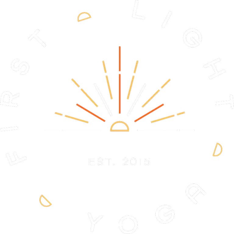first light yoga circle stamp logo, favicon